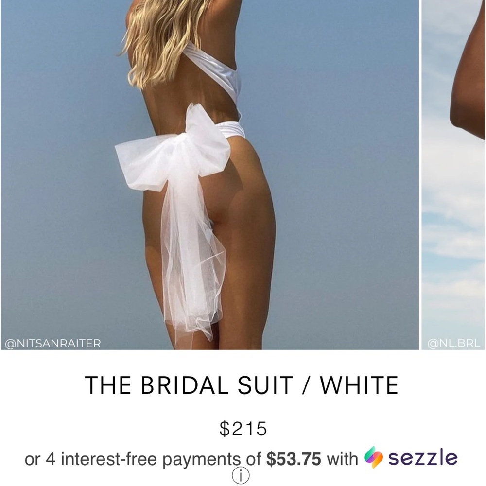 Elegant White Bridal One-Piece Swimsuit
